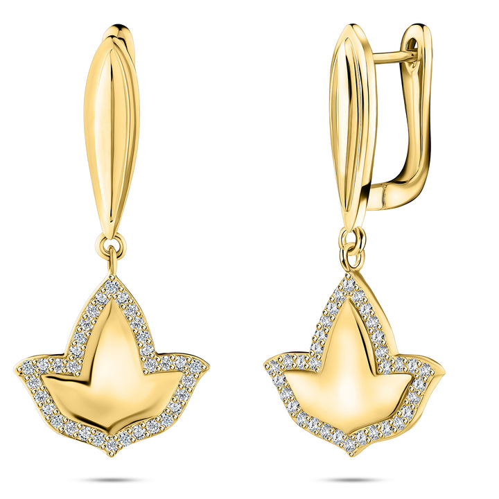 Ivy Post Earrings-Gold