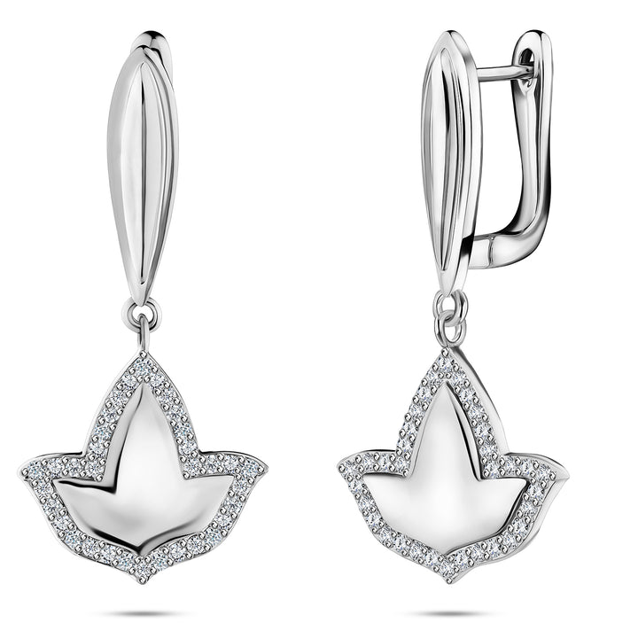 Ivy Post Earrings-Silver