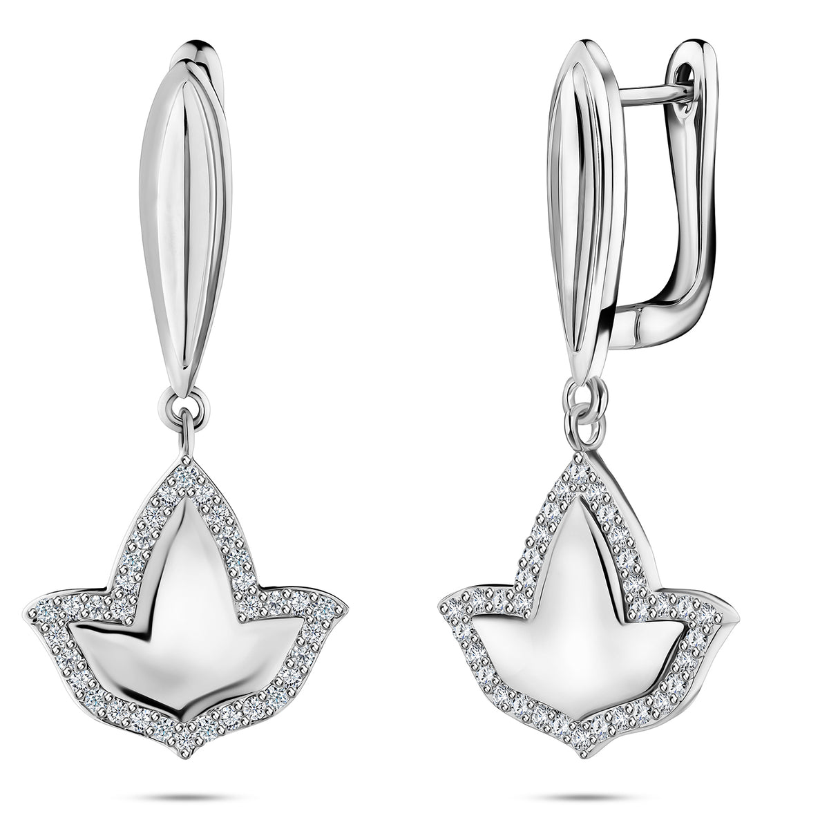 Ivy Post Earrings-Silver