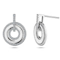 Circle Loop Alpha Kappa Alpha Earrings-Silver
