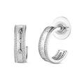 AKA Half Oval Loop Earrings-Silver