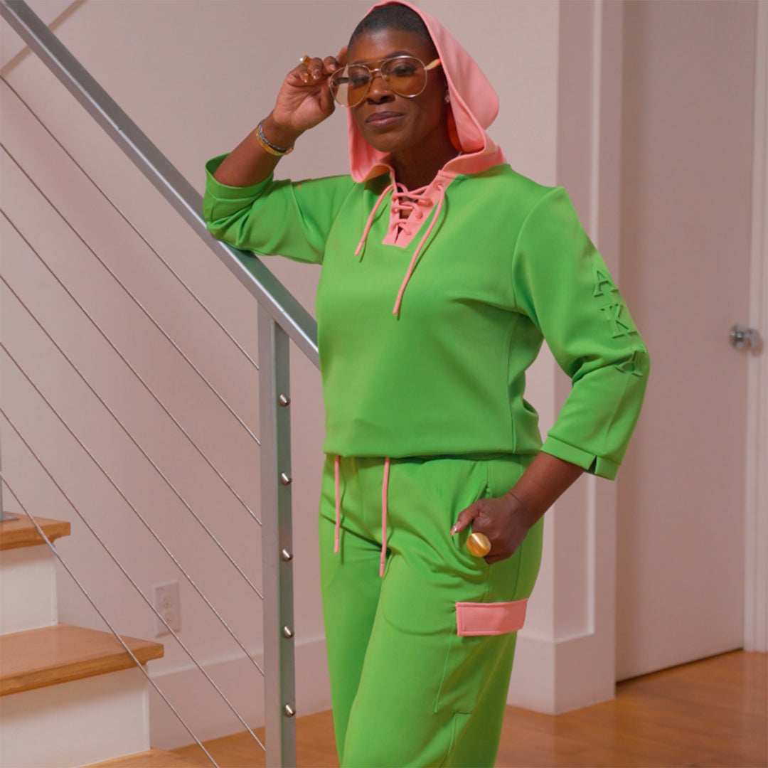 Green Luxe 3/4 Sleeve Hoodie