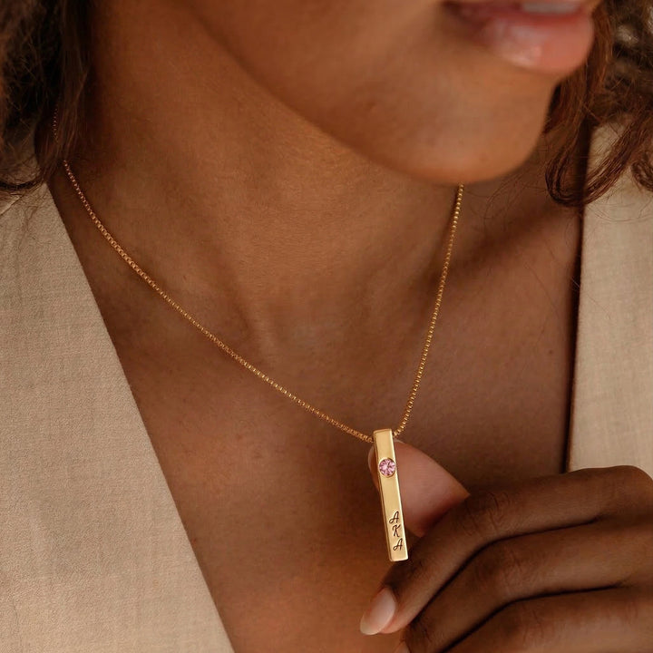The AKA Vertical Signature Pendant (Gold)