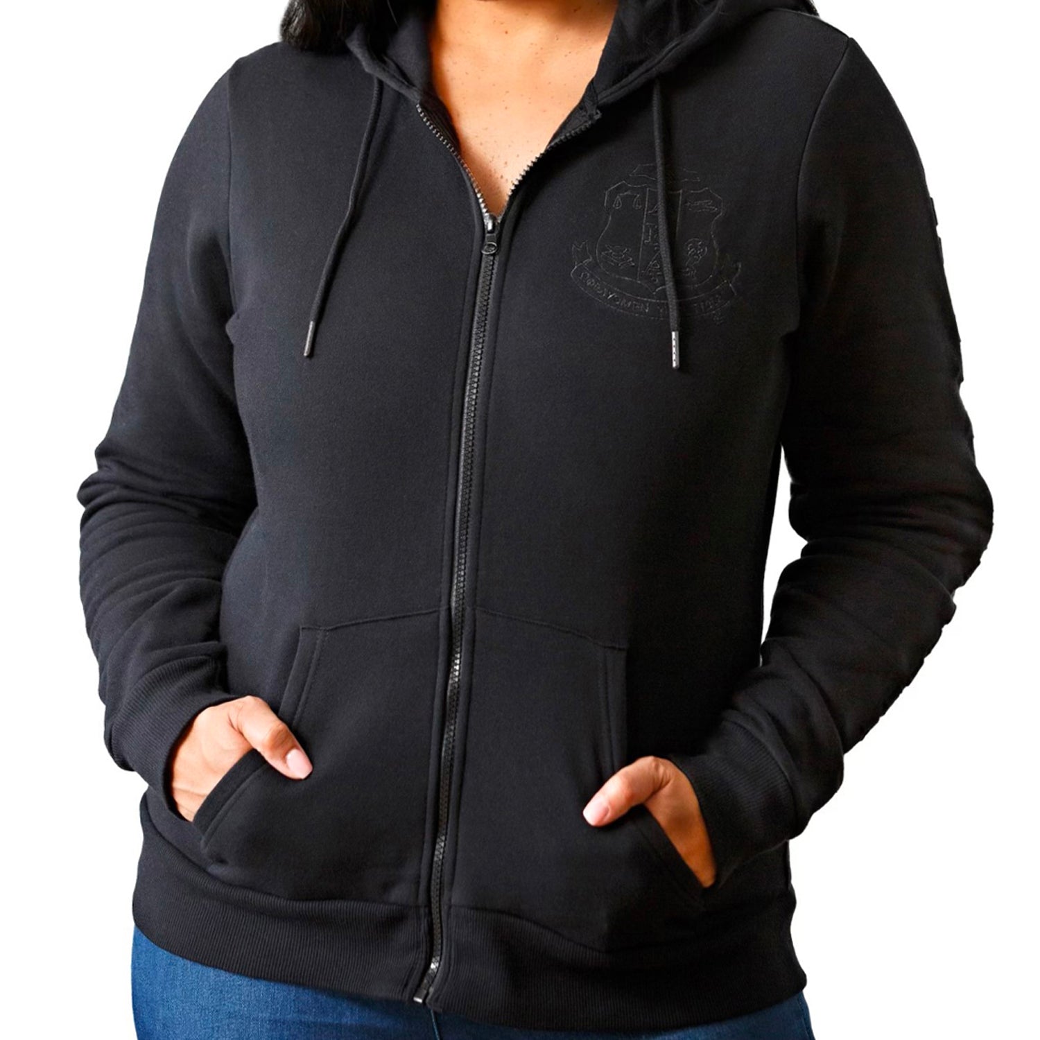 AKA Midnight Embossed Zip Hoodie – RealGreek.com
