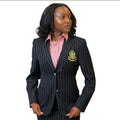 AKA Black Pinstripe Blazer