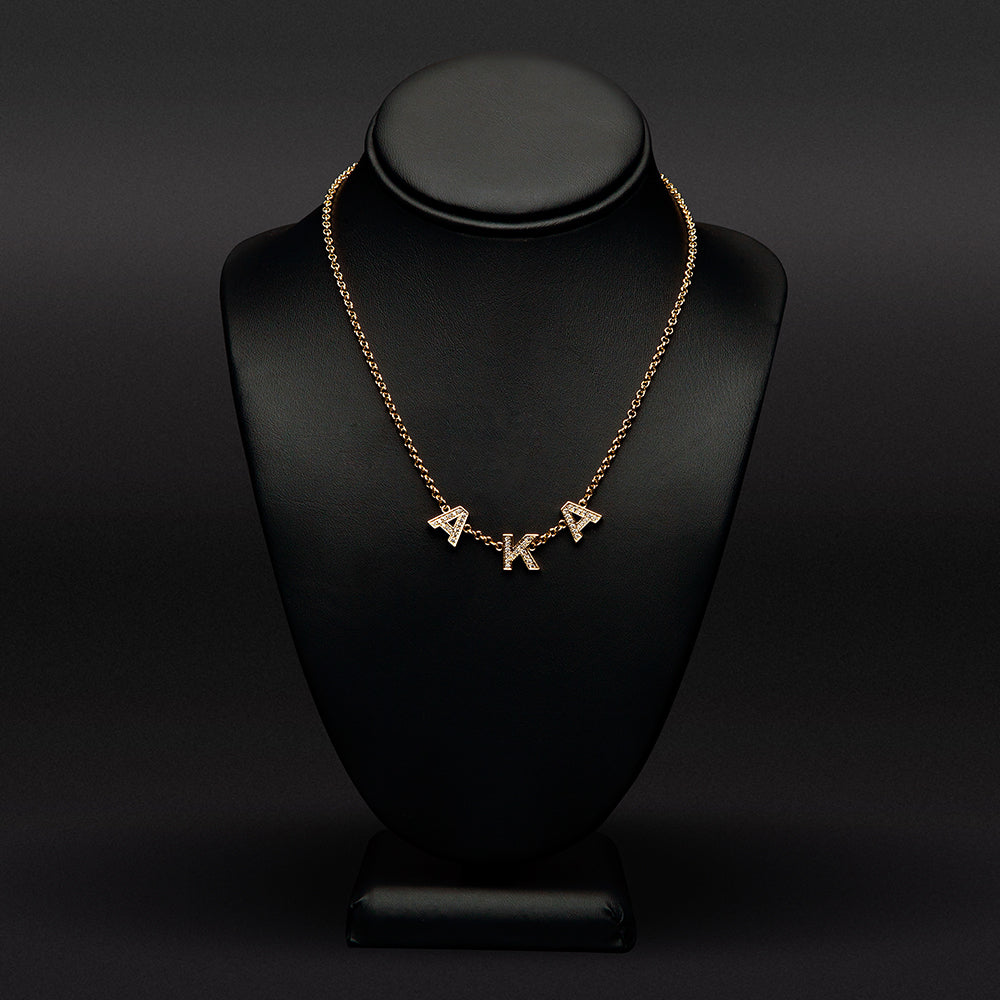 AKA Letters Necklace (Gold) 1