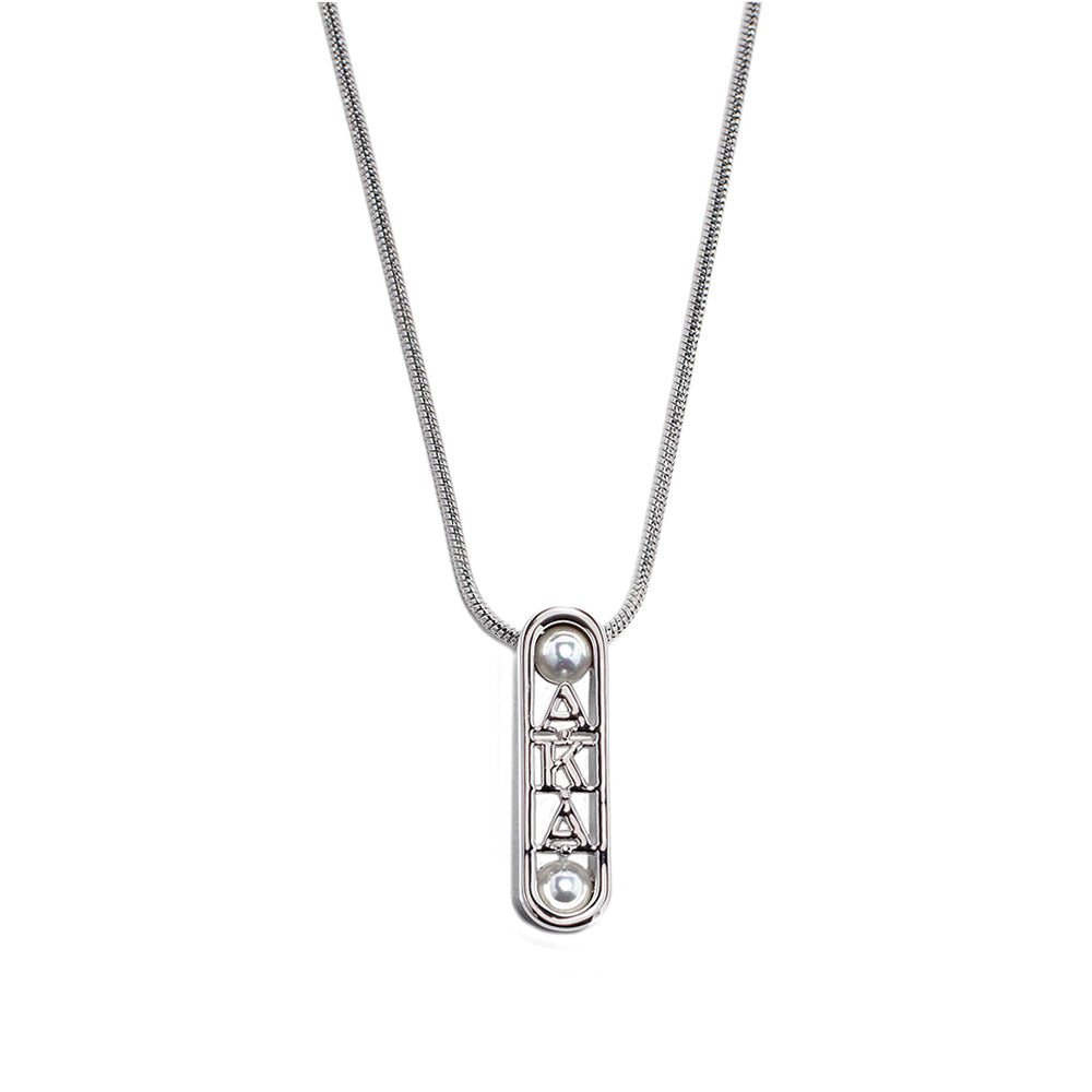 AKA Letters Necklace (Rhodium) - Letters Necklace 