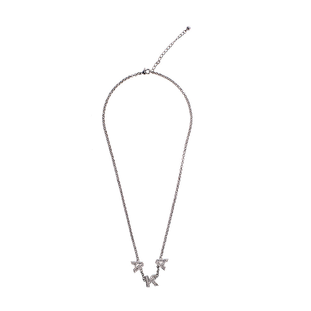 AKA Letters Necklace (Rhodium) - Letters Necklace 