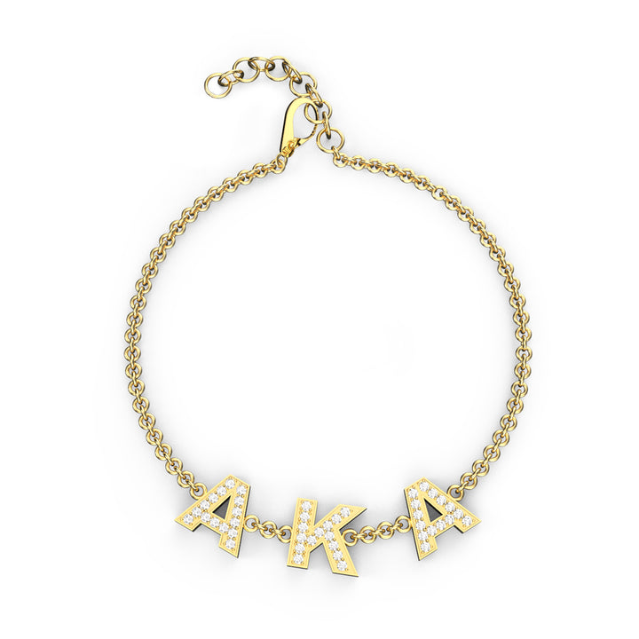AKA Letters Bracelet (Gold) 1