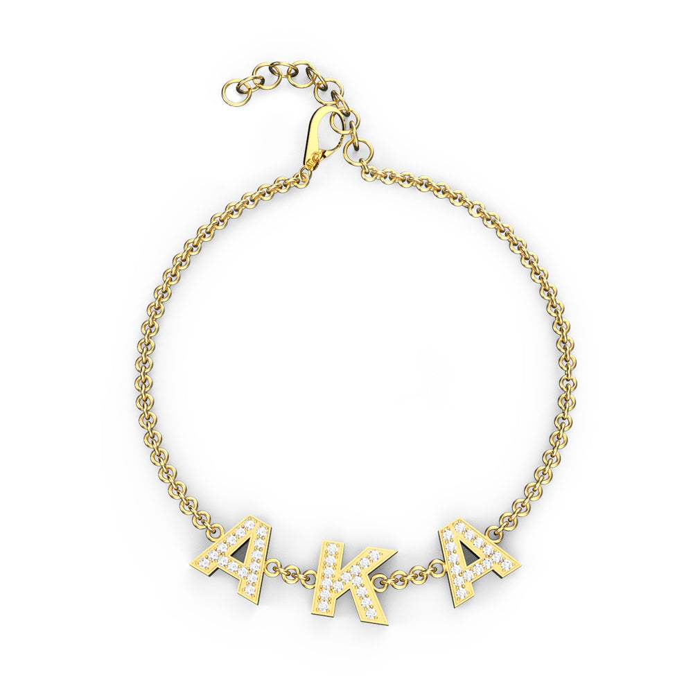 AKA Letters Bracelet (Gold) 1