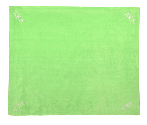 Green plush 2025 throw blanket