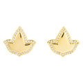 Crystal Ivy Earrings-Gold