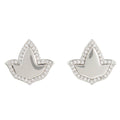 Crystal Ivy Earrings-Silver